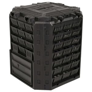 vidaXL Composteur de jardin Noir 71 x 71 x 81,5 cm 100% PP