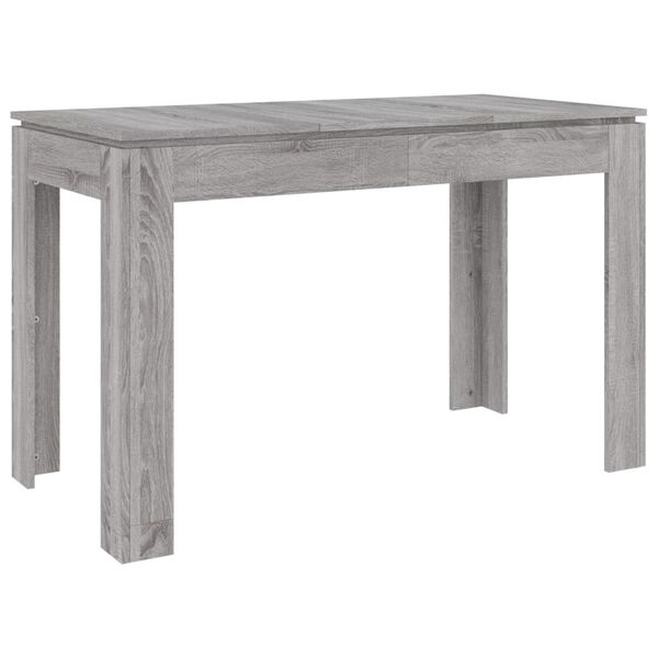 vidaXL Table &agrave; d&icirc;ner sonoma gris 120x60x76 cm bois d'ing&eacute;nierie