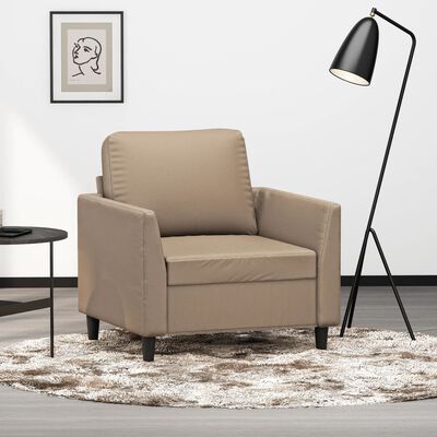 vidaXL Fauteuil Cappuccino 60 cm Similicuir