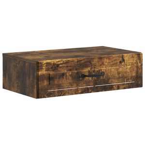 vidaXL Table d'appoint murale Ch&ecirc;ne fum&eacute; 59 x 34,5 x 17 cm