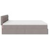 VidaXL Cadre de lit ottoman avec matelas taupe 160x200 cm tissu