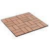 vidaXL Carreau de terrasse 11 pcs Marron 30 x 30 cm WPC