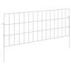 vidaXL Cl&ocirc;ture de jardin avec piquets 24 pcs 75 x 30 cm Mesh Argent&eacute;
