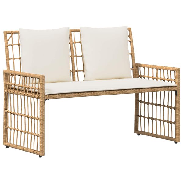 vidaXL Banc ext&eacute;rieur Uni Naturel et Cr&egrave;me 116 x 55 x 82 cm