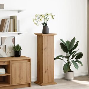 vidaXL Pi&eacute;destal avec rangement ch&ecirc;ne artisanal bois d'ing&eacute;nierie