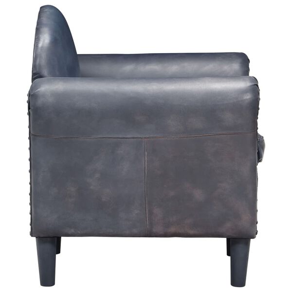 vidaXL Chaise cabriolet Gris 77x65x79 cm Cuir v&eacute;ritable