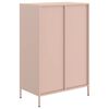vidaXL Buffet haut rose 68x39x101,5 cm acier
