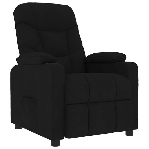 vidaXL Fauteuil de massage Noir Tissu