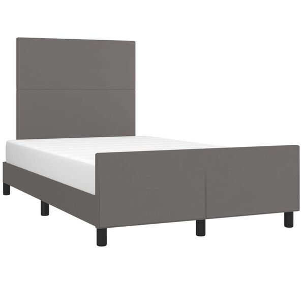 vidaXL Cadre de lit sans matelas gris 120x190 cm similicuir