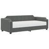 vidaXL Lit de jour avec matelas gris fonc&eacute; 90x190 cm tissu