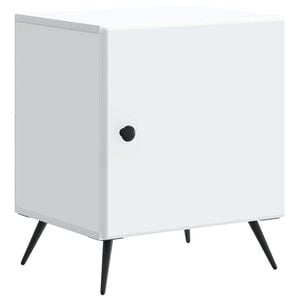 vidaXL Cabinet de chevet Blanc 43 x 34,5 x 50 cm Bois d'ing&eacute;nierie