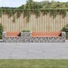 vidaXL Banc de jardin avec panier en gabion bois massif de douglas