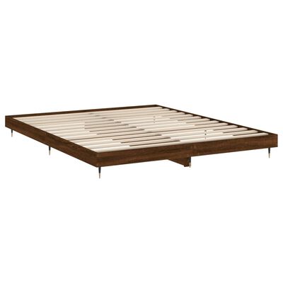 vidaXL Cadre de lit sans matelas chêne marron 180x200 cm