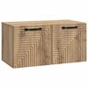 vidaXL Meuble TV mural 59,5 x 31 x 30 cm Ch&ecirc;ne artisanal