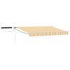 vidaXL Auvent r&eacute;tractable &eacute;lectrique Jaune et blanc 3 x 2 m