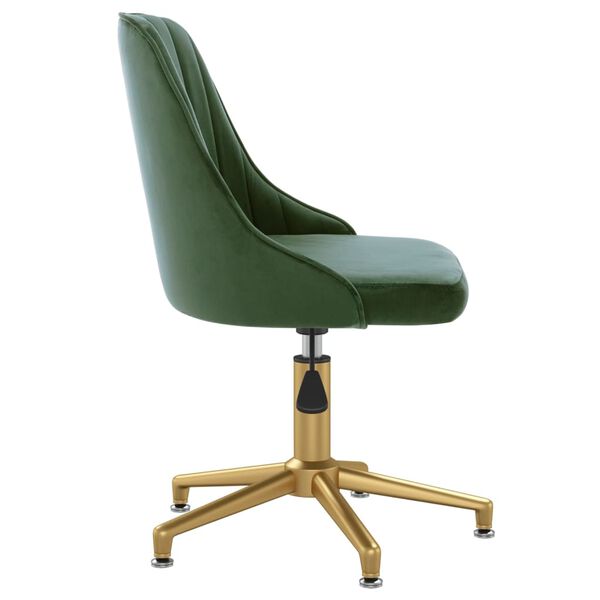 vidaXL Chaise pivotante de salle &agrave; manger Vert fonc&eacute; Velours