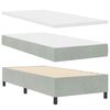 vidaXL Lit &agrave; ressorts avec matelas Gris clair 80 x 200 cm tissu