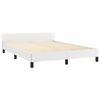 vidaXL Cadre de lit sans matelas blanc 140x190 cm similicuir