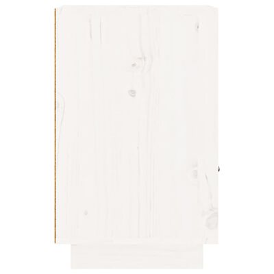 vidaXL Tables de chevet 2 pcs Blanc 40x34x55 cm Bois de pin massif