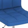 vidaXL Chaise pivotante de salle &agrave; manger Bleu Tissu