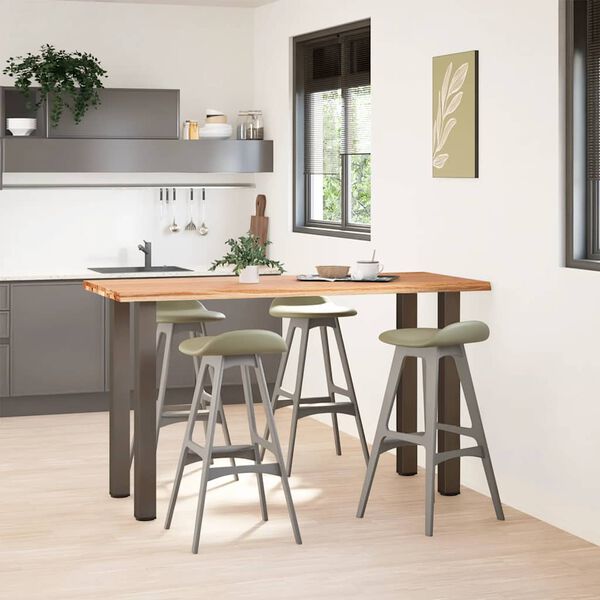 vidaXL Table de bar rectangulaire en ch&ecirc;ne massif avec bords naturels 180 x 80 x 92 cm