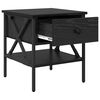 vidaXL Table de chevet avec tiroir 2 pcs Ch&ecirc;ne noir 40 x 42 x 45 cm