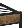 vidaXL Cadre de lit en m&eacute;tal sans matelas ch&ecirc;ne fum&eacute; 200x200 cm