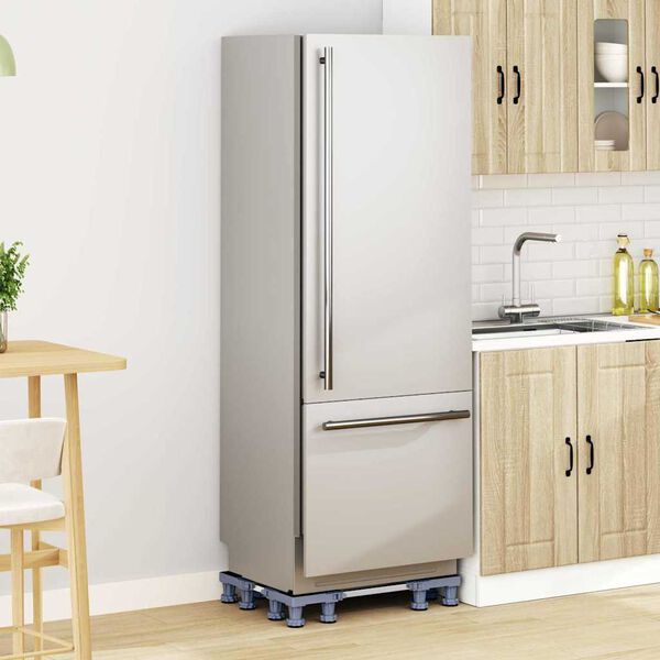 vidaXL Base de machine à laver Gris 67 x 67 x 12 cm Métal