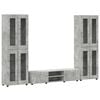vidaXL Ensemble meuble TV FLORIN 3 pc Gris b&eacute;ton Bois d'ing&eacute;nierie