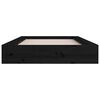 vidaXL Cadre de lit sans matelas noir 75x190 cm bois massif
