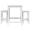 vidaXL Ensemble de bar de jardin 3 pcs blanc bois de pin massif