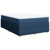 vidaXL Sommier &agrave; lattes de lit avec matelas Bleu 140x190 cm Tissu