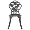 vidaXL Chaises de bistro lot de 2 Bronze Aluminium coulé