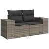 vidaXL Salon de jardin 9 pcs avec coussins gris résine tressée