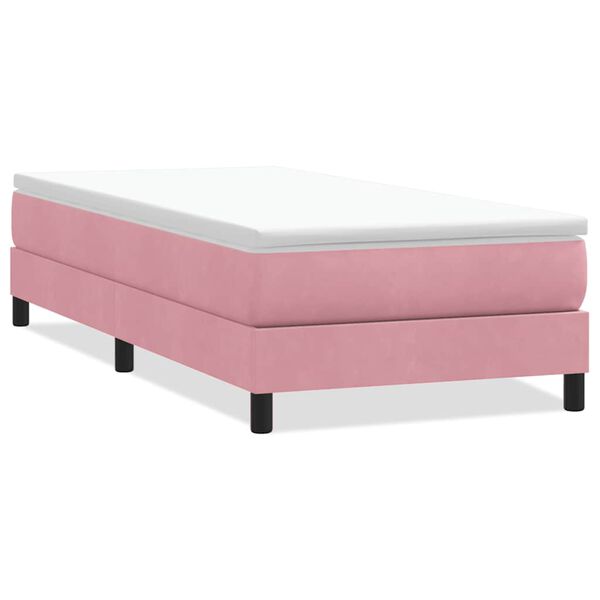 vidaXL Sommier &agrave; lattes de lit sans matelas rose 80x210 cm velours