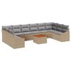vidaXL Ensemble de canap&eacute; de jardin 11 pc Beige et Gris clair