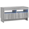 vidaXL Meuble TV LED ALKMAAR 81 x 35 x 43 cm Sonoma gris