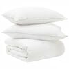 vidaXL Ensemble de Duvet Blanc 200 x 220 cm Polyester, Bambou