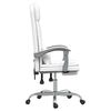 vidaXL Fauteuil de massage inclinable de bureau Blanc Similicuir