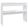 vidaXL Table console blanc brillant 102x30x80 cm bois d'ing&eacute;nierie