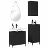 vidaXL Ensemble de mobilier de salle de bain avec tiroir 3 pcs Noir