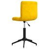 vidaXL Chaises &agrave; manger pivotantes lot de 2 jaune moutarde velours