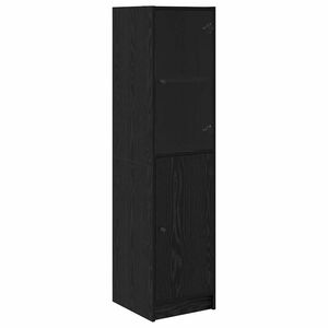 vidaXL Haut Armoire Ch&ecirc;ne noir 35 x 37 x 142 cm Bois d'ing&eacute;nierie