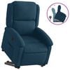 vidaXL Fauteuil inclinable bleu velours