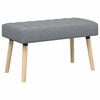 vidaXL Banc capitonn&eacute; canal Gris clair 80 x 40 x 46 cm Tissu