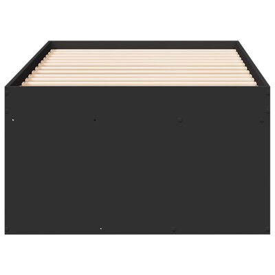 vidaXL Lit de jour avec tiroirs noir 90x200 cm bois d'ingénierie