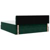 VidaXL Cadre de lit ottoman avec matelas vert fonc&eacute; 160x200 cm velours