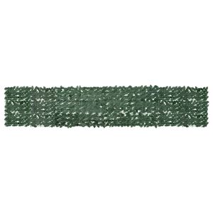 vidaXL &Eacute;cran de balcon avec feuilles vert fonc&eacute; 400x75 cm