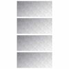 vidaXL Nez de marche 4 pc 90 x 40 cm Argent&eacute; Aluminium Rectangulaire