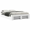 vidaXL Cadre de lit sans matelas blanc 120x200 cm bois ing&eacute;nierie